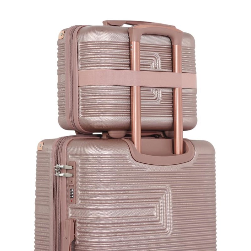 أفياتور شنط سفر  دبش عروسة - مكون من 4قطع ويشمل حقيبتين يد - بكفرات دبل وقفل رقمي ثابت -  ماركة / AVIATOR - Image 4